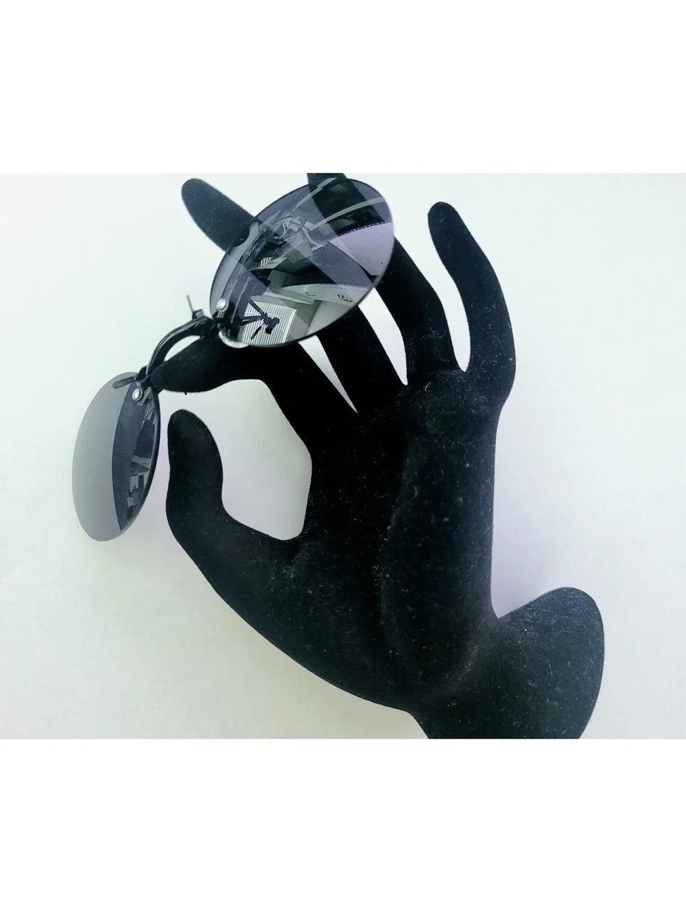 Vintage Pince-Nez Nose Clip Smoke Sunglasses Sci Fi‎ Movie